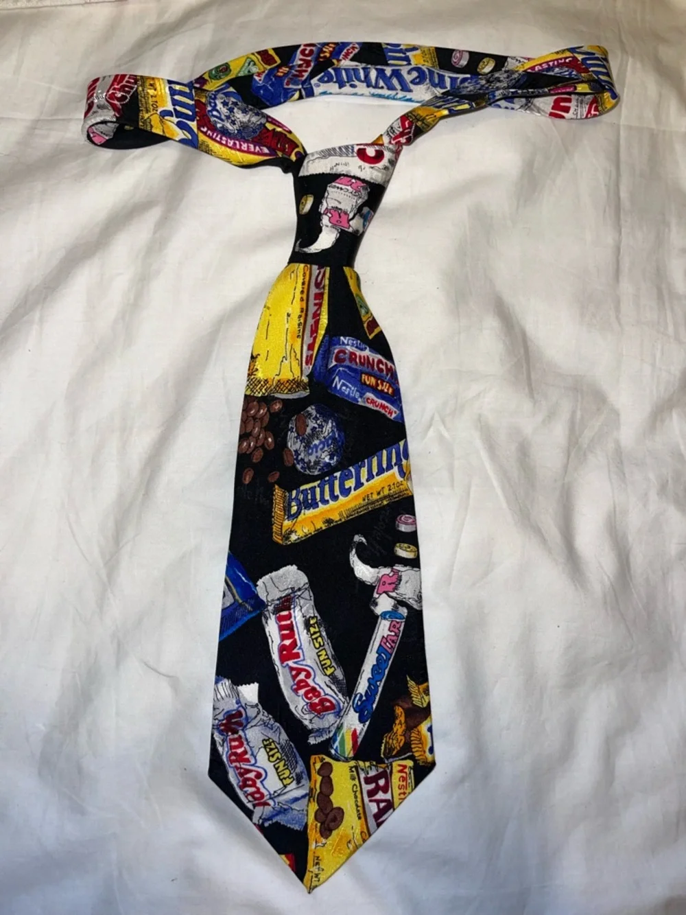 Nicole Miller Novelty Candy Print Black Polyester Tie - Unbranded